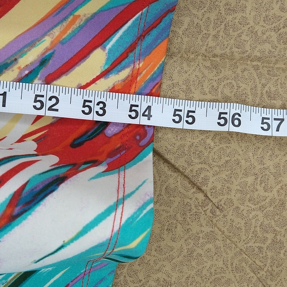 Multi-Color Sleeveless Tiered Long Dress Size: L - Picture 10 of 10